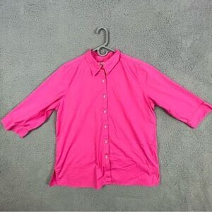 SAKS FIFTH AVENUE WOMENS PINK BLOUSE SIZE 14